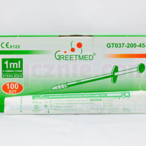 Sterile Spritzen h.u. 100 Stück 1ml 0,45* 12 mit TBC-Nadel
